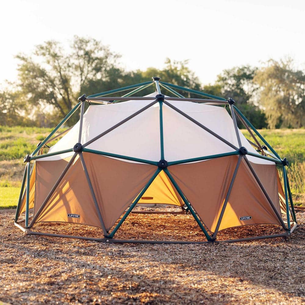 Lifetime 10 ft. Green and Brown Steel Dome Climber with Canopy