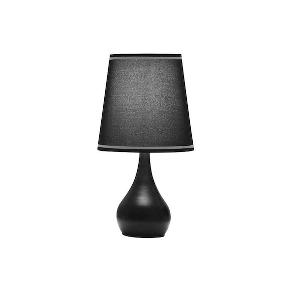 ORE International 15 in. Modern Black Touch Lamp