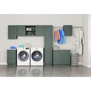 Greenwich Aspen Green 23 in. H x 60 in. W x 12 in. D Plywood Laundry Room Wall Cabinet with 3 Shelves