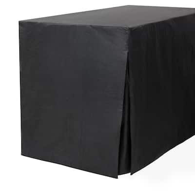 6' ft Fitted WATERPROOF Table Cover Patio Outdoor Indoor wet bar black