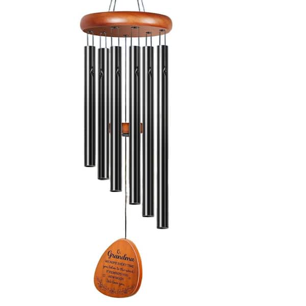 Wind Chimes for Outside, Garden Patio Balcony Decor. Black