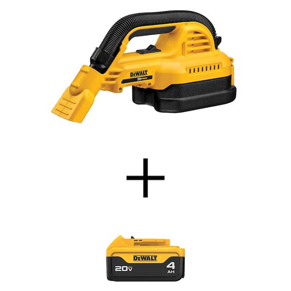 20V MAX Cordless 1/2 Gal. Wet/Dry Portable Vacuum and (1) 20V MAX Premium Lithium-Ion 4.0Ah Battery