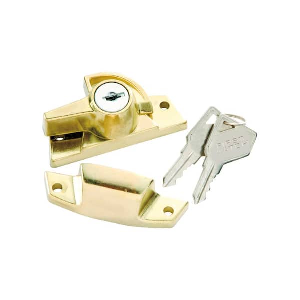 First Watch Security Polished Brass Metal Keyed Alike Window Sash Lock