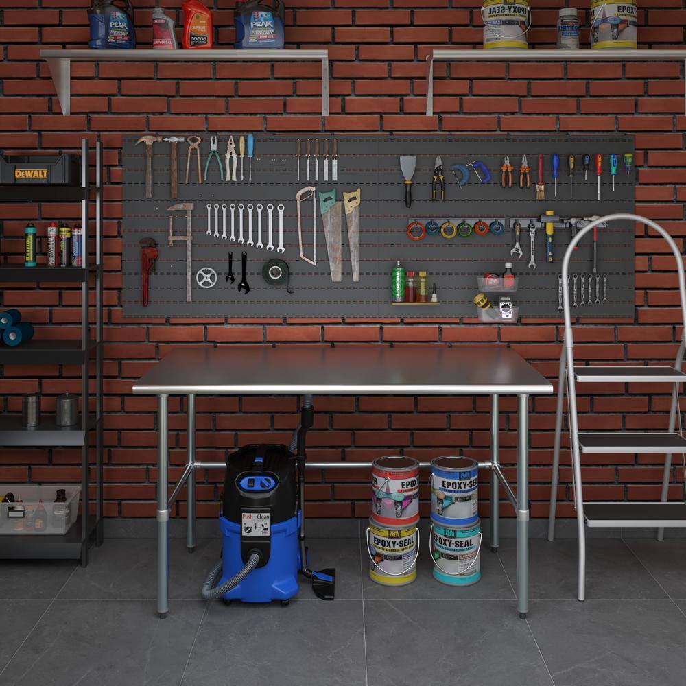 60" Long Stainless Steel Utility Work Table with Galvanized Steel Legs