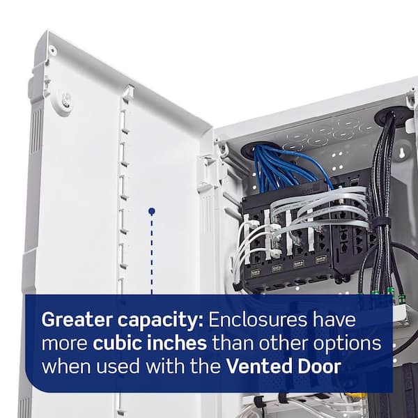 42 in. Premium Vented Hinged Door, White (for use with 42 in. Structured Media Enclosure) 47605-42S