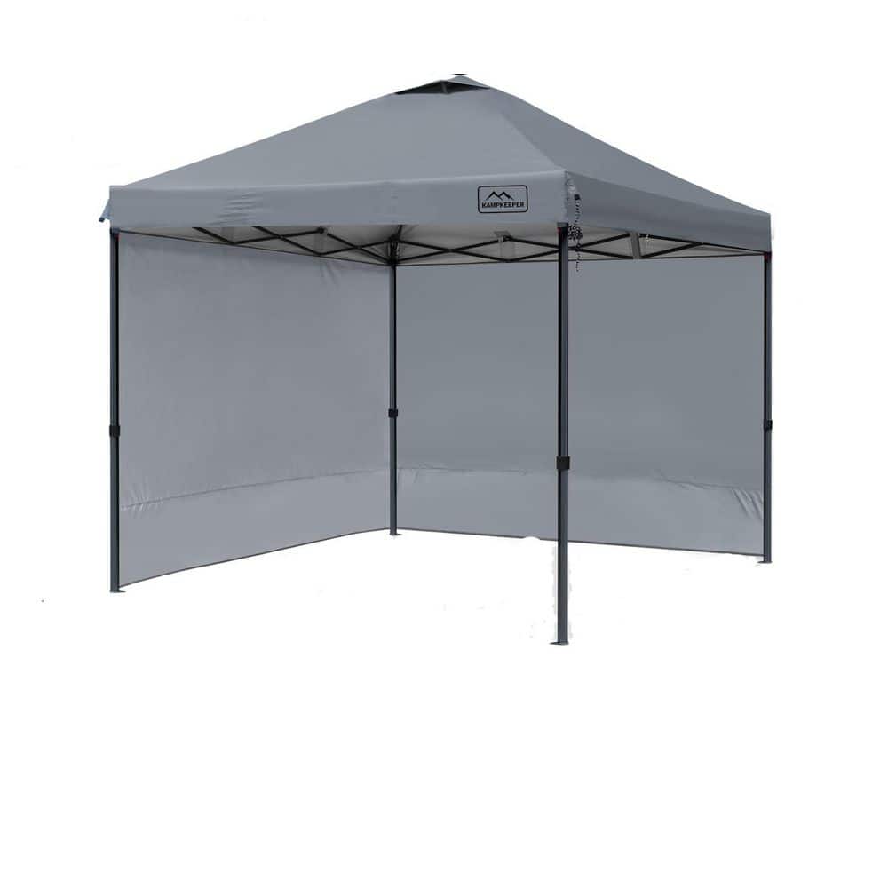 10 ft. x 10 ft. Pop Up Canopy Tent with 2-Sidewalls, Beach Tent-Easy Outdoo