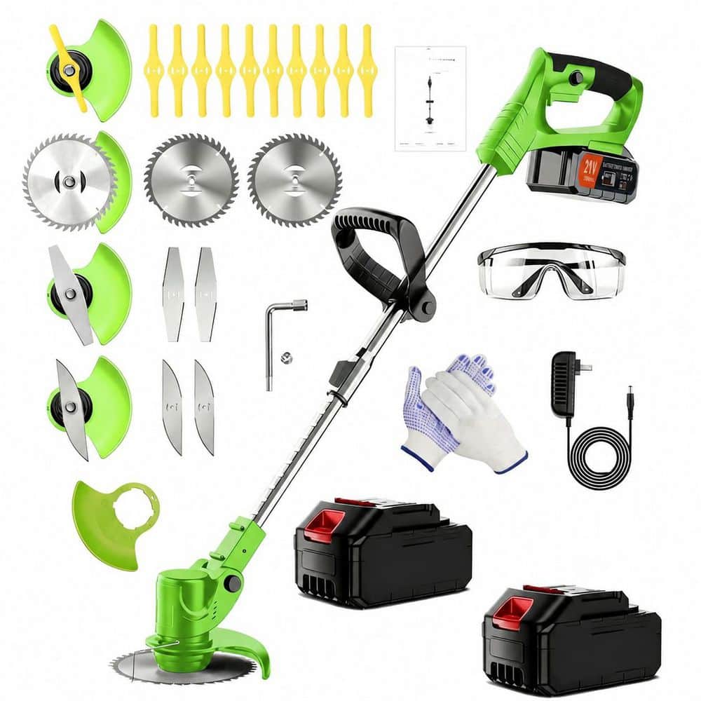 51 in. Adjustable Handle Edger Cordless String Trimmer Lawn Tool Set with 16-Piece Blade Assortment for Gardens price history on PriceWatchPro