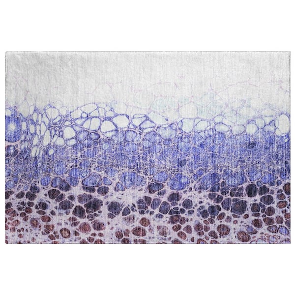 Dream Shag Premium Machine Washable Abstract ADS707 Purple 2 ft. x 3 ft. Accent Rug
