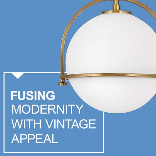 Somerset 1-Light Heritage Brass Standard Mini Pendant Light