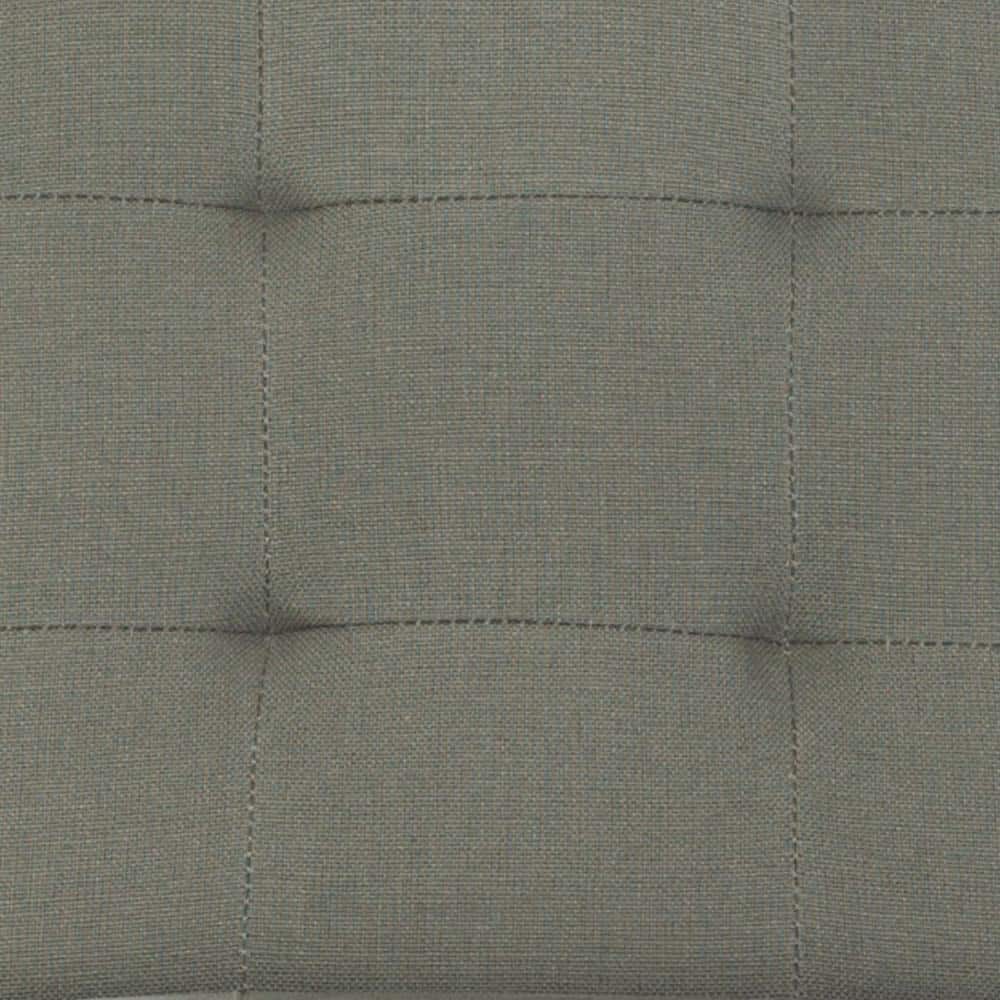Seamist Transitional Leather and Wood 34" Counter Stool with Silver Nailheads