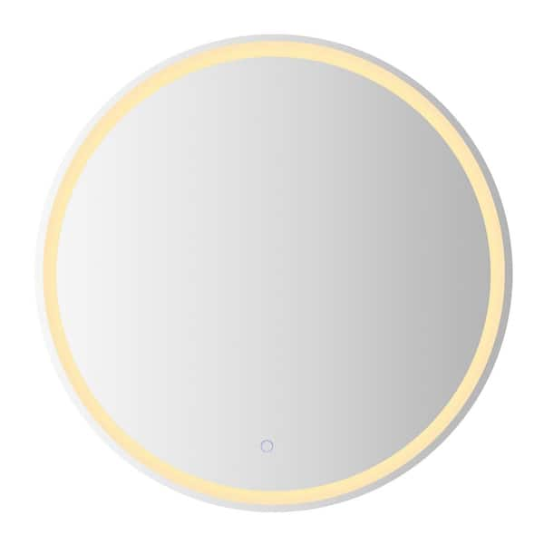 Dane 36 in. W x 36 in. H Round Frameless Antifog Front/Back-Lit Tri-Color Wall Bathroom Vanity Mirror with Smart Touch