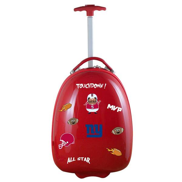 Denco NFL New York Giants 18 in. Red Kids Pod Luggage Suitcase