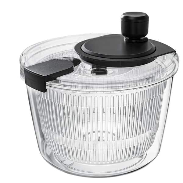 Salad Spinner Lettuce Spinner, Wash, Spin and Dry Salad Greens, Vegetable Washer Salad Dryer With Rotary Handle