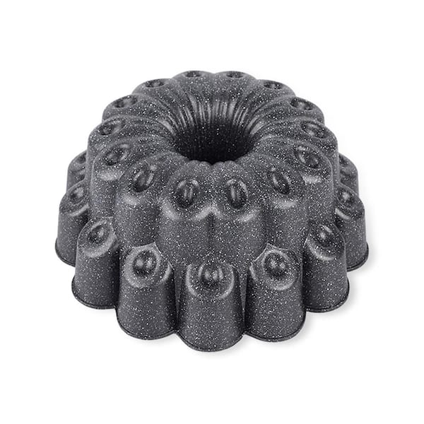 Baking Pan 2-Layer Nonstick Gray Marble Coating, Aluminum Fluted Marquise Cake Pans, Oven Safe 450°F.