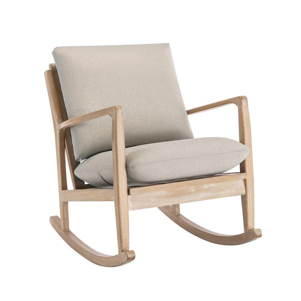 Unbranded Tanners Beige Linen Rocking Chair
