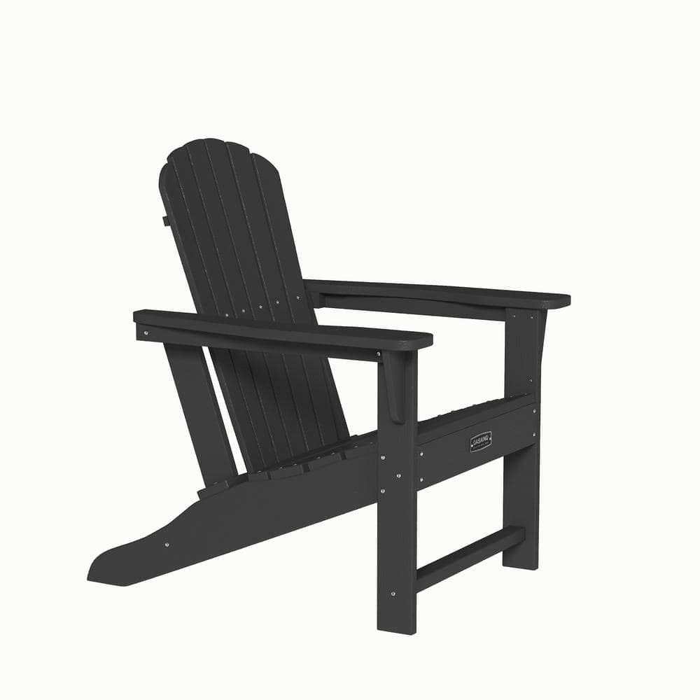 Amucolo Black Outdoor Plastic Adirondack Chair Set of 1 WFCY CA 01BC The Home Depot