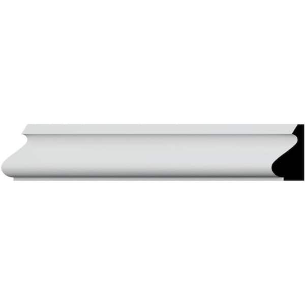 Ekena Millwork WM163 0.69 in. D x 1.38 in. W x 6 in. L Wood (Finger-Joint Pine) Baseboard Moulding Sample