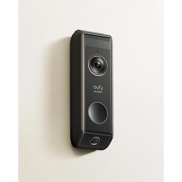 eufy Security Video Doorbell 2K Wi-Fi Wireless Smart Video Camera with  Chime - Black T8212111 - The Home Depot