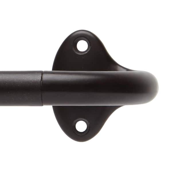 Home Decorators Collection Dusk 28 in. - 48 in. Single Curtain Rod in Dark Bronze