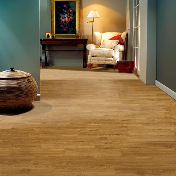 Wood Look 4 MIL x 6 in. W x 36 in. L Peel and Stick Water Resistant Luxury  Vinyl Plank Flooring (36 sqft/case)