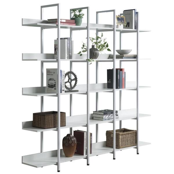 Aisword 70 9 In 5 Tier Bookcase Home, White Vintage Style Bookcase
