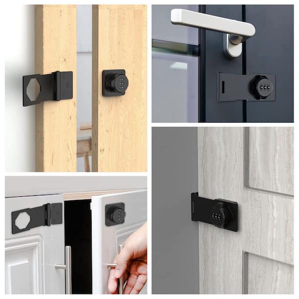 Numhew 2 Pcs Mechanical Password Rotary Hasp Locks, Cabinet Locks