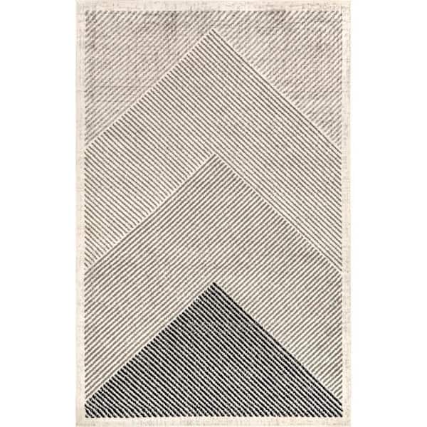 Charline Modern Mountain Beige 8 ft. x 10 ft. Area Rug