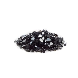 1/4 in. Black Tempered Reflective Fire Glass (25 lbs. Bag)