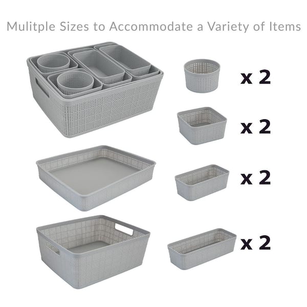 Simplify Grey Organizing Set (10-Pack), Gray