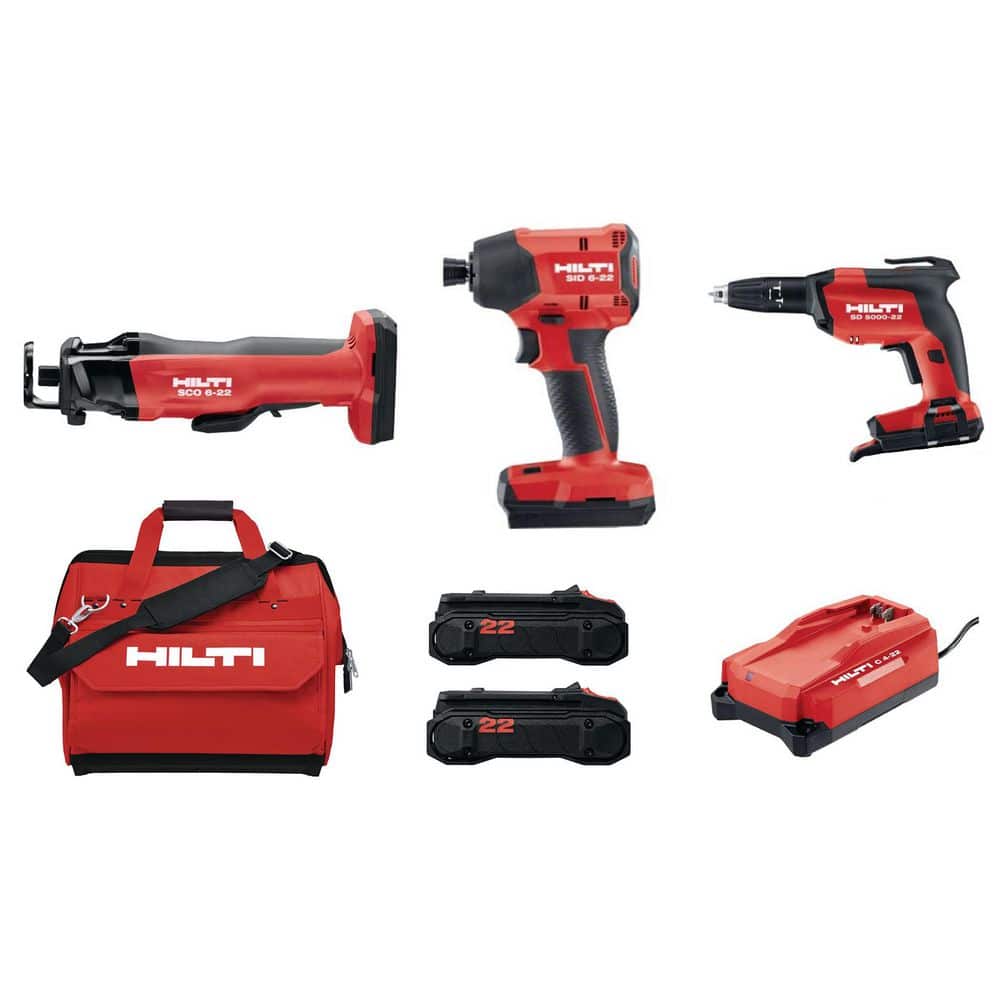 HILTIのセット Hilti 22V NURON Li-Ion Cordless Brushless Impact Driver, Drywall