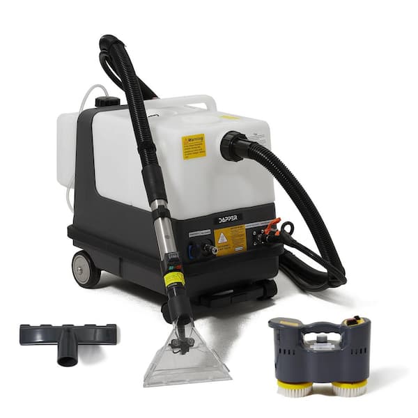 Commercial Upholstery Corded Carpet Cleaner Extractor with Steam, Spray-Vacuum & Mite Remover in Grey