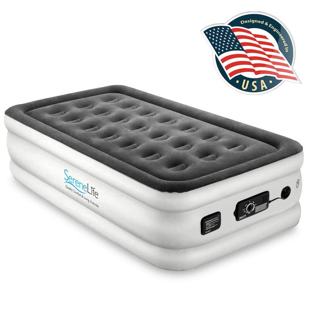 Details about   SereneLife Raised Self 18" Elevated Mattress with Built-in Pump-Durable Automati 