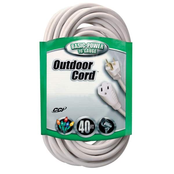 Sjtw Outdoor Light Duty Extension Cord, Home Depot Outdoor Extension Cord White