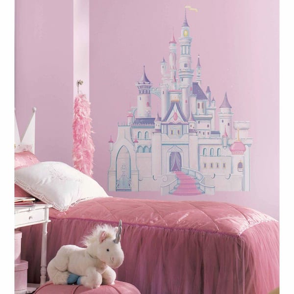 RoomMates 5 in. x 19 in. Giant Disney Princess Castle 7-Piece Wall Decal