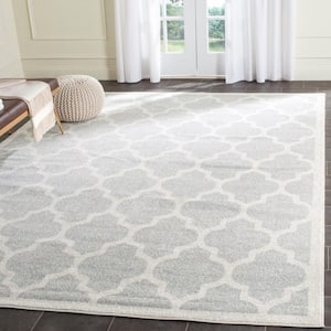 Amherst Light Gray/Beige 8 ft. x 10 ft. Geometric Trellis Area Rug