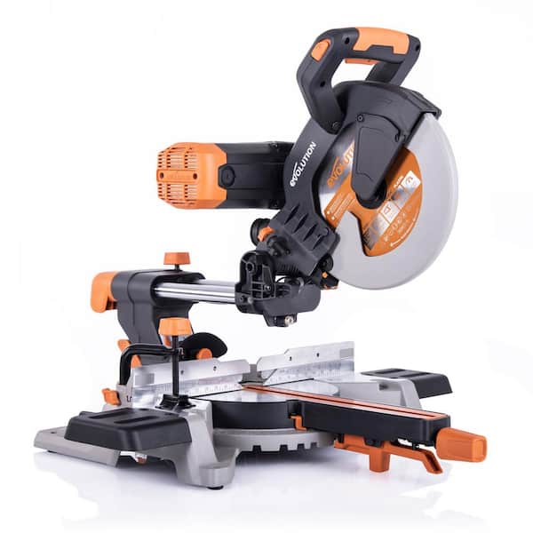 Evolution Power Tools 10 in. 15 Amp Dual Bevel Sliding Miter Saw with Laser Guide, 10 ft. Power Cord and 24-T Multi-Material Blade