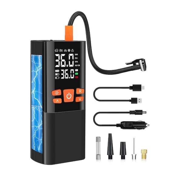 Car Tire Inflator 150PSI Cordless Portable  Electric Air Compressor Pump with Pressure Gauge for Car Motorcycle Bicycle