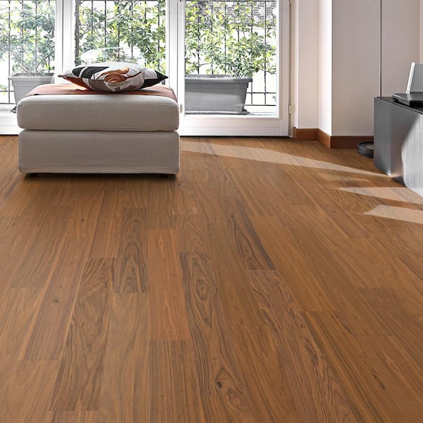 Knightsbridge Walnut 3/8 in. T x 5 in. W Click-Lock Smooth Engineered Hardwood Flooring (19.7 sq. ft./Case)