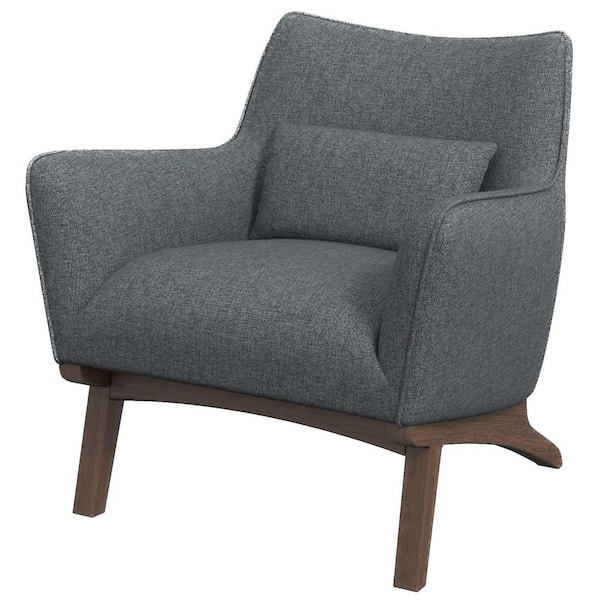 Ashcroft Furniture Co Gatsby Mid Century Modern Furniture Style Dark Gray Fabric Accent Armchair