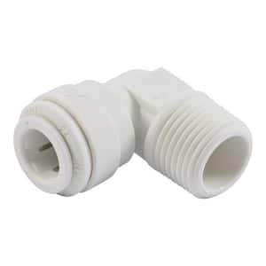 3/8 in. O.D. Push-To-Connect x 1/4 in. MIP 90° Polypropylene Elbow Adapter Fitting