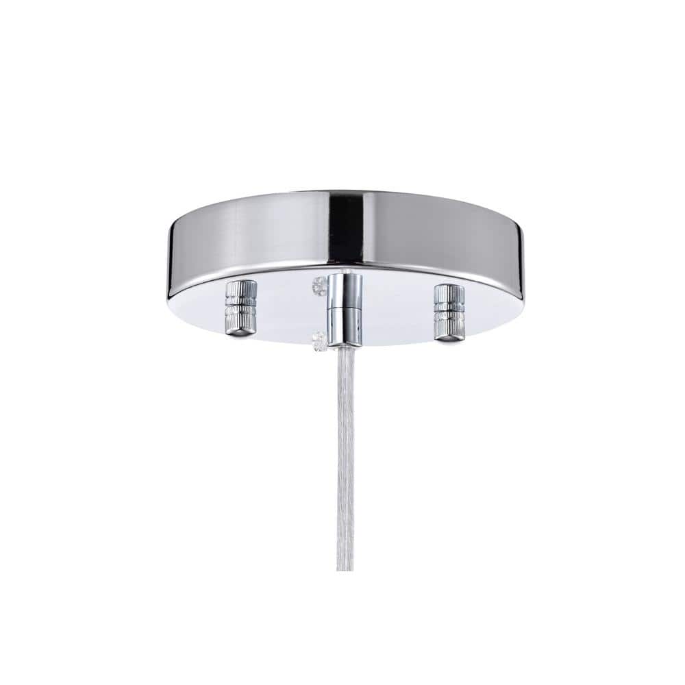 Chrome Crystal Beaded Mini Drum Pendant Light
