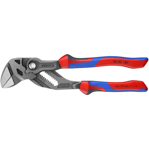 7-1/4 in. Pliers Wrench with Comfort Grip Handles in Black