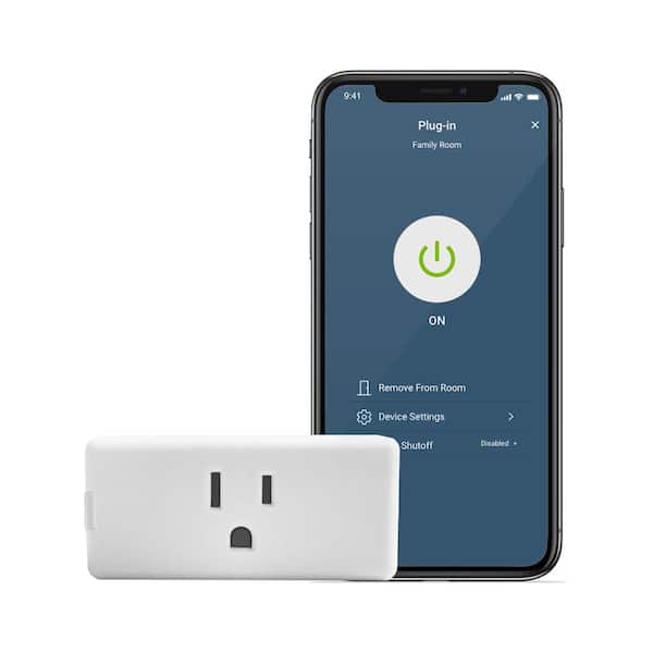Leviton Decora Smart Wi-Fi Mini Plug-In Single Outlet (2nd Gen), Works Google, Alexa, HomeKit, No Hub Required
