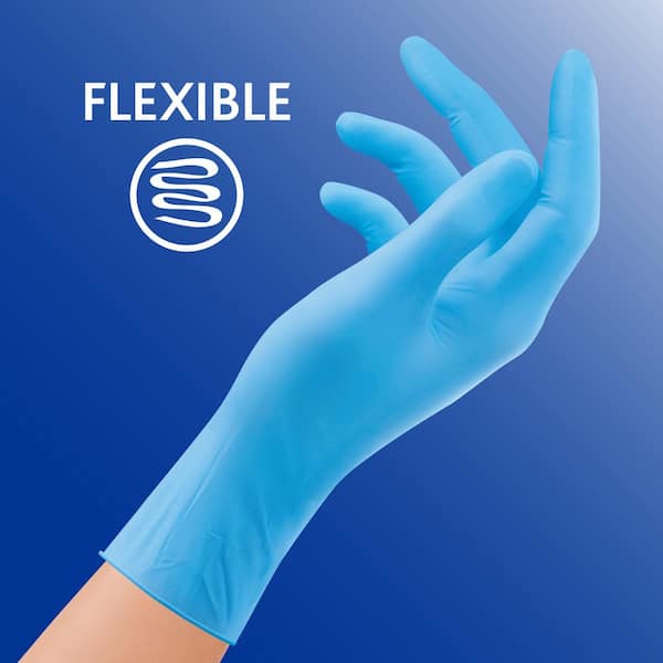 Playtex 1-Size Fits Most Blue Nitrile Clean Cuisine Gloves (60-Pack)