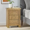 Noble House Tattnall 3-Drawer Gold Nightstand 94388 - The Home Depot