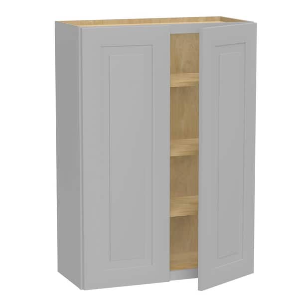 Home Decorators Collection Grayson 36 in. W x 12 in. D x 42 in. H Assembled Plywood Wall Kitchen Cabinet in Pearl Gray with Soft Close