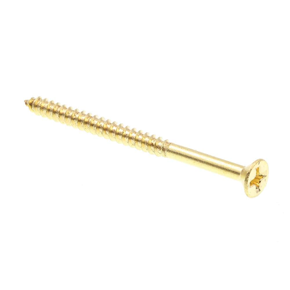 "#6 x 2 in. Solid Brass Phillips Drive Flat Head Wood Screws (50-Pack)" price history on PriceWatchPro