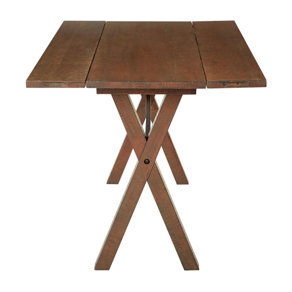 Farmhouse Rustic Reclaimed Wood Flip-Top Dining Table