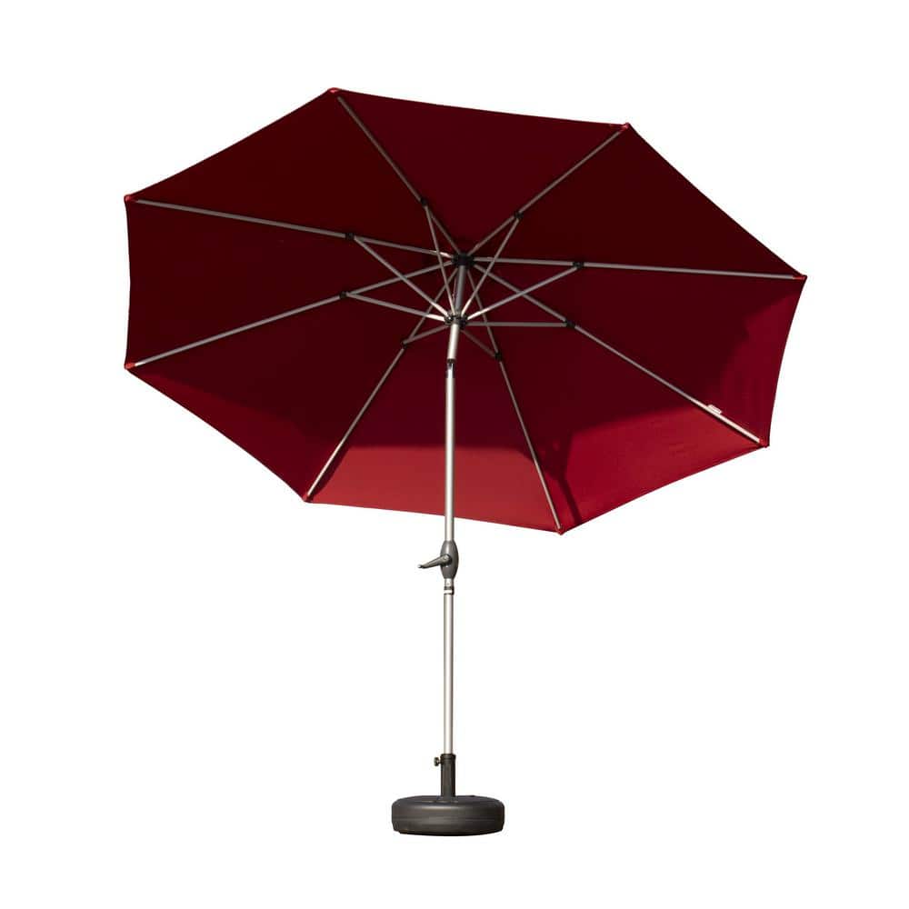 9 ft. Outdoor Market Umbrellas Patio Umbrella with Push Button Tilt Market Crank and 8 Sturdy Ribs in Brick Red price history on PriceWatchPro