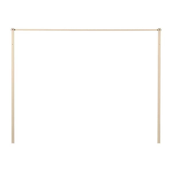 DAYTEK Fold Down Outdoor Clothesline Ground Mount Kit in Bark Powder ...
